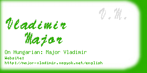 vladimir major business card